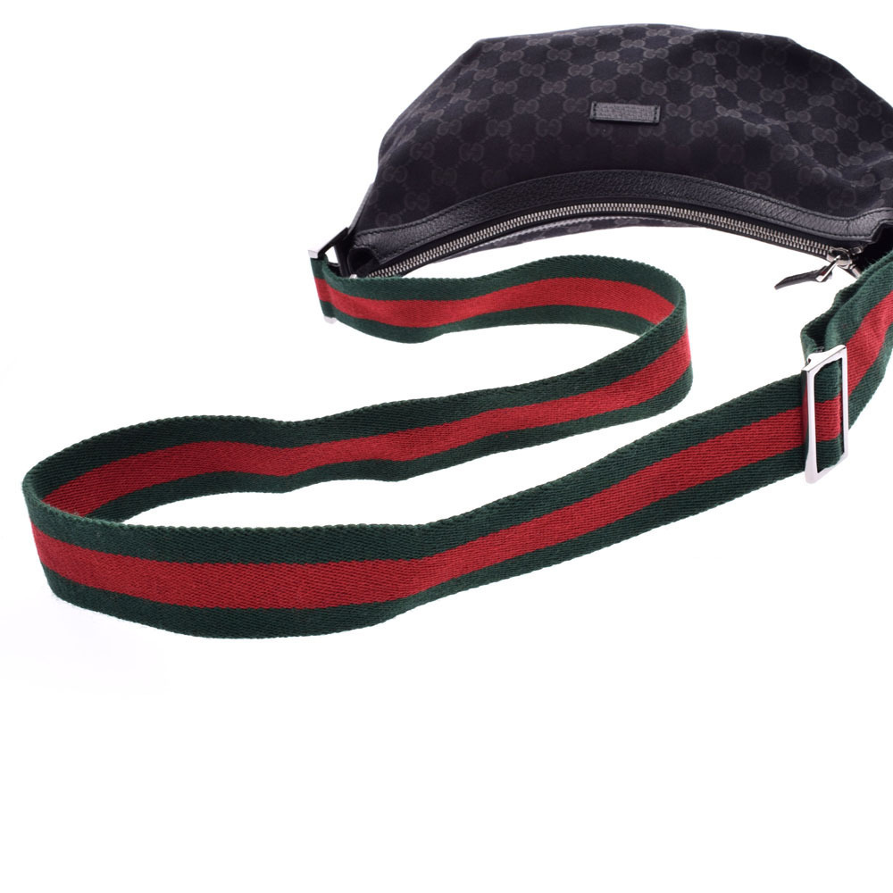 Gucci Sherry Canvas Shoulder Bag GG Line Black - Picture 3 of 11